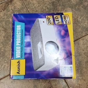 Please see pics. NEW in box video projector